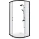 Душевое ограждение Good Door Cube R-80-C-B КУ00016 80*80 профиль черный матовый стекло прозрачное