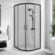 Душевое ограждение Good Door Cube R-80-C-B КУ00016 80*80 профиль черный матовый стекло прозрачное