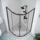 Душевое ограждение Good Door Cube R-80-C-B КУ00016 80*80 профиль черный матовый стекло прозрачное