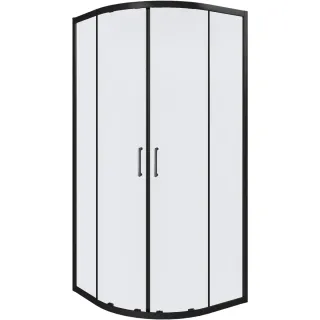 Душевое ограждение Good Door Cube R-100-C-B КУ00018 100*100 профиль черный матовый стекло прозрачное