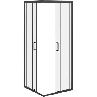 Душевое ограждение Good Door Cube CR-80-C-B КУ00019 80*80 профиль черный матовый стекло прозрачное
