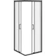 Душевое ограждение Good Door Cube CR-80-C-B КУ00019 80*80 профиль черный матовый стекло прозрачное