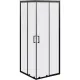 Душевое ограждение Good Door Cube CR-100-C-B КУ00021 100*100 профиль черный матовый стекло прозрачное