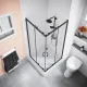 Душевое ограждение Good Door Cube CR-100-C-B КУ00021 100*100 профиль черный матовый стекло прозрачное