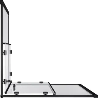 Душевое ограждение Good Door Cube CR-100-C-B КУ00021 100*100 профиль черный матовый стекло прозрачное