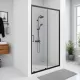 Душевое ограждение Good Door Cube WTW-120-C-B КУ00027 120 профиль черный матовый стекло прозрачное