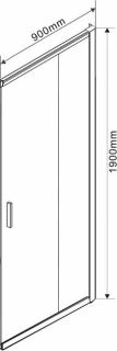 Душевая дверь Vincea VHC-1G900CH стекло шиншилла хром