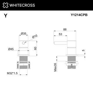 Смеситель для раковины Whitecross Y Y1214CPB брашированная медь