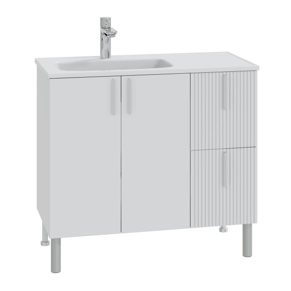 Напольная тумба под раковину Санта Вега 700448 90 см белый