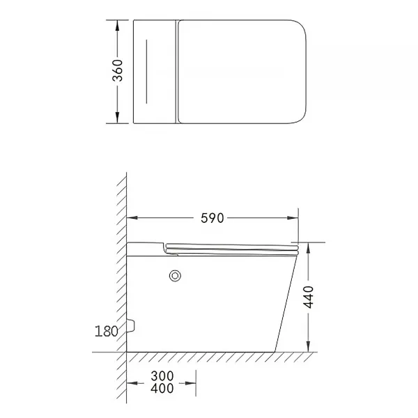 Унитаз Azario AZ-101 A приставной импульсный с сиденьем микролифт