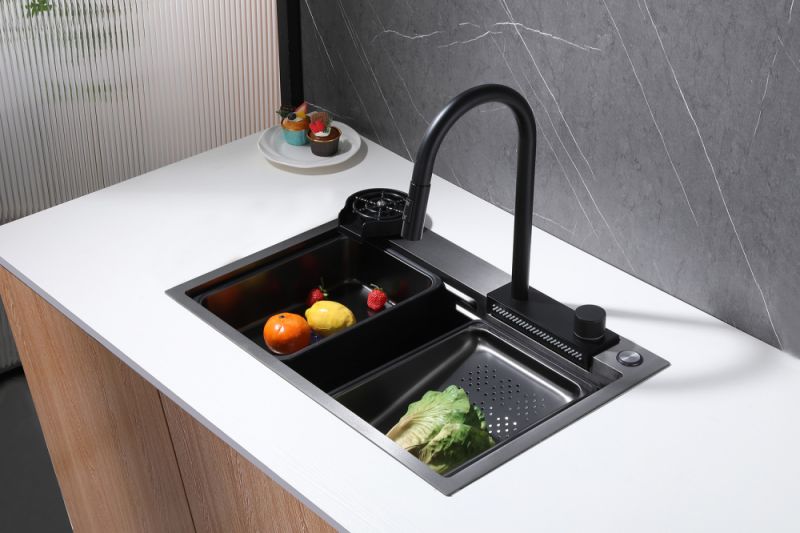 Кухонная мойка ABBER Wasser Kreis AF2194B чёрный матовый