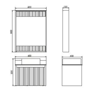 Зеркало Comforty Марсель 00-00001278 60 см белый