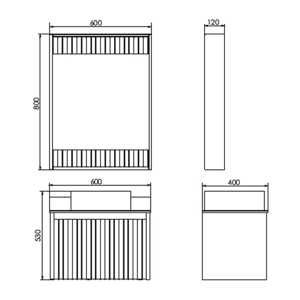 Зеркало Comforty Марсель 00-00001278 60 см белый