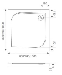Экран Good Door Квадро 100 серый Экран Good Door Квадро 100 серый