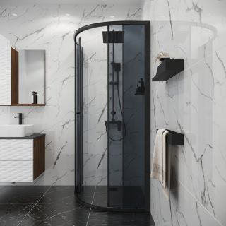 Душевой уголок Niagara Eco NG-1003-14T 80x80 см профиль чёрный стекло тонированное