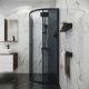 Душевой уголок Niagara Eco NG-1003-14T 80x80 см профиль чёрный стекло тонированное
