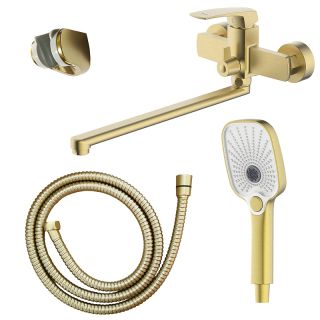 Смеситель для ванны Azario Conda AZ-K1711MG золото матовое