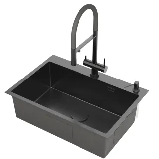 Кухонная мойка Roxenbath Simple 70 560220-70B графит