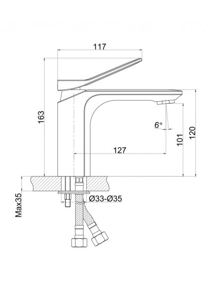 Смеситель для раковины Cersanit  ODRA  6305