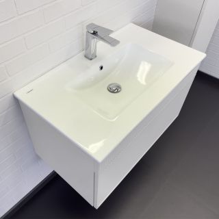 Тумба с раковиной Comforty Мадрид 00-00017865 81 см белый Тумба с раковиной Comforty Мадрид 00-00017865 81 см белый