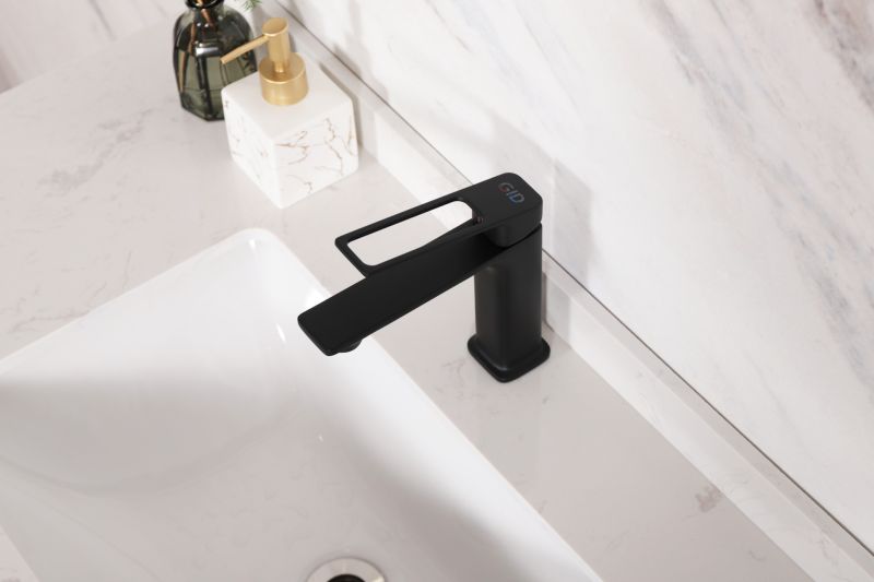 Смеситель для раковины Gid Niagara L057-BM-K L057BMK черный матовый