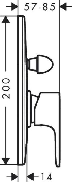 Смеситель для душа Hansgrohe Rebris S 72448000 хром