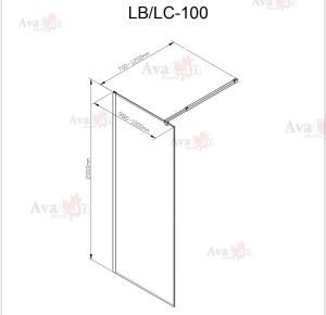 Душевая перегородка AvaCan LC 100 хром