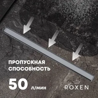 Душевой лоток Roxenbath Supra Black 91050-75 75 см чёрный