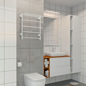Полотенцесушитель электрический Indigo Hit LHE60-50WMR с полкой 60x50 см белый матовый