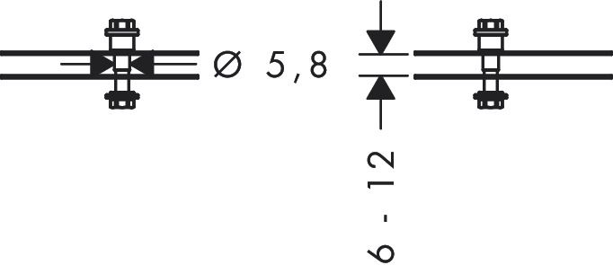 Комплект креплений для двустороннего монтажа на стекле Hansgrohe Universal Accessories 42841000