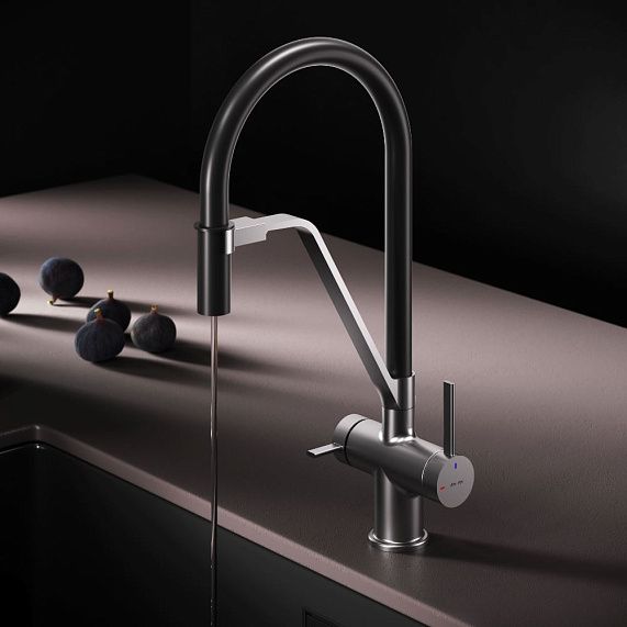 Смеситель для кухни Am.Pm Func F8F07812 черный хром