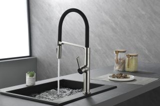 Смеситель для кухни Paulmark Barrel Ba214029-BS нержавеющая сталь Смеситель для кухни Paulmark Barrel Ba214029-BS нержавеющая сталь
