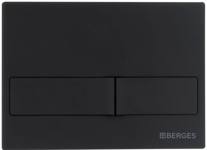 Комплект Berges 4в1 047215: инсталляция NOVUM525 кнопка L5 SoftTouch чёрная унитаз EGO Rimless сиденье Toma Slim SO
