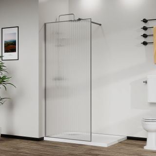 Душевая перегородка Azario Walk-in AZ-271-120-MGR-CRF 120 см профиль графит матовый стекло рифлёное