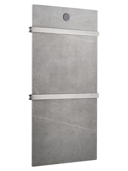 Полотенцесушитель электрический Wonzon & Woghand Stuttgart WW-A502-GM 42x80 см с каменной плитой серый мрамор/тёмный графит