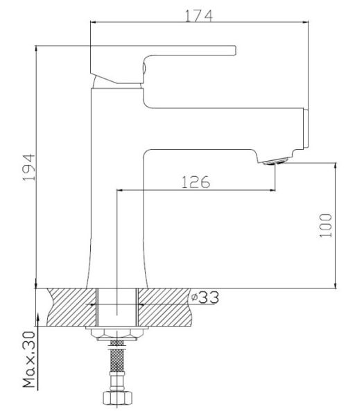 Смеситель для раковины Haiba HB10652-7 чёрный матовый