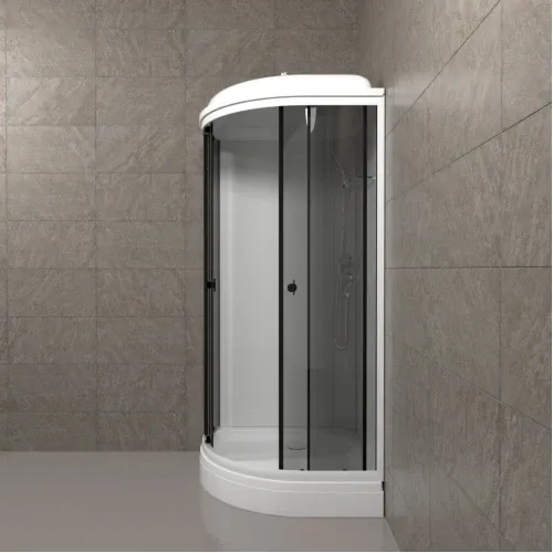 Душевая кабина Triton Грэй Щ0000066361 88x88 см профиль чёрный стекло тонированное