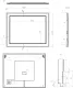 Зеркало La Fenice Cubo FNC-02-CUB-G-100-80 серое матовое 100 см