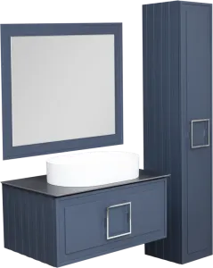 Зеркало La Fenice Cubo FNC-02-CUB-BG-80-60 синее матовое 80 см