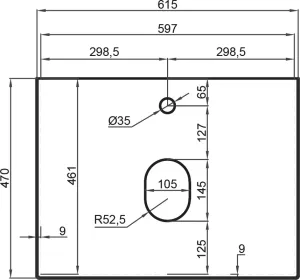 Столешница La Fenice Granite FNC-VS03-TER-60 60 см