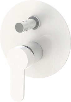 Встраиваемый смеситель с переключателем, хром/белый Cezares LACONICO-C-VDI-BLC