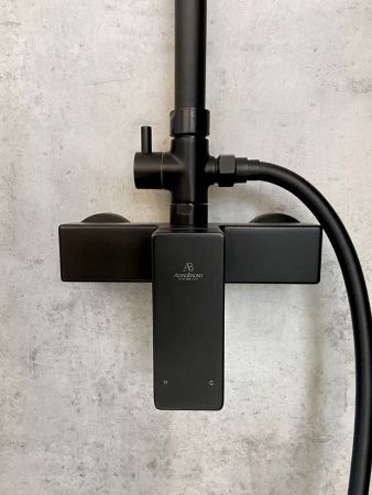 Душевая система AltroBagno Intento 030104 Cr черный матовый