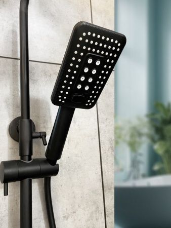 Душевая система AltroBagno Intento 030104 Cr черный матовый