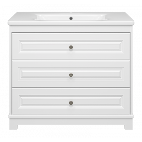 Напольная тумба под раковину Misty Ларго 100 см П-Лар-07100-01-3Я белый