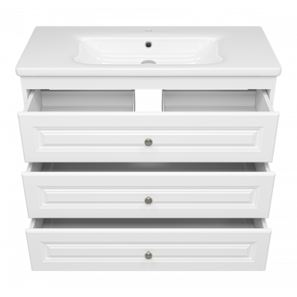 Напольная тумба под раковину Misty Ларго 100 см П-Лар-07100-01-3Я белый