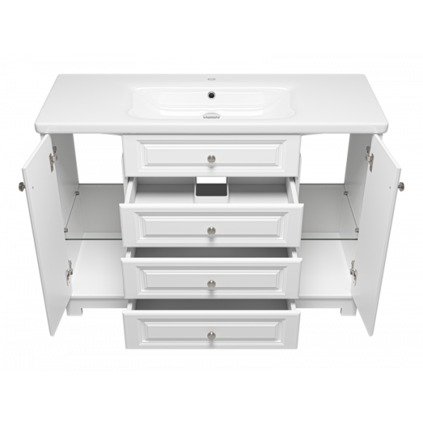 Напольная тумба под раковину Misty Ларго 120 см П-Лар-07120-01-3Я белый