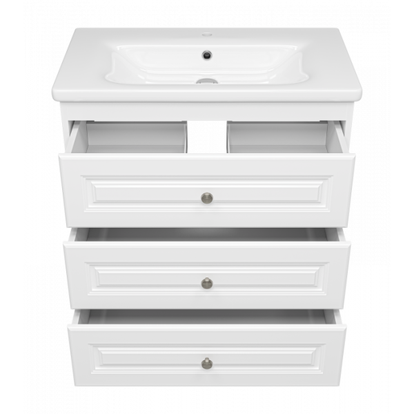 Напольная тумба под раковину Misty Ларго 79 см П-Лар-07080-01-3Я белый