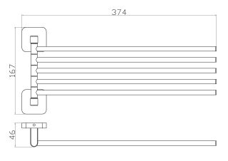 Вешалка для полотенец Wonzon & Woghand Still WW-6661 хром