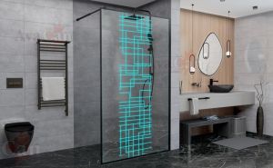 Душевая перегородка AvaCan LB 100 чёрный