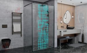 Душевая перегородка AvaCan LB 110 чёрный